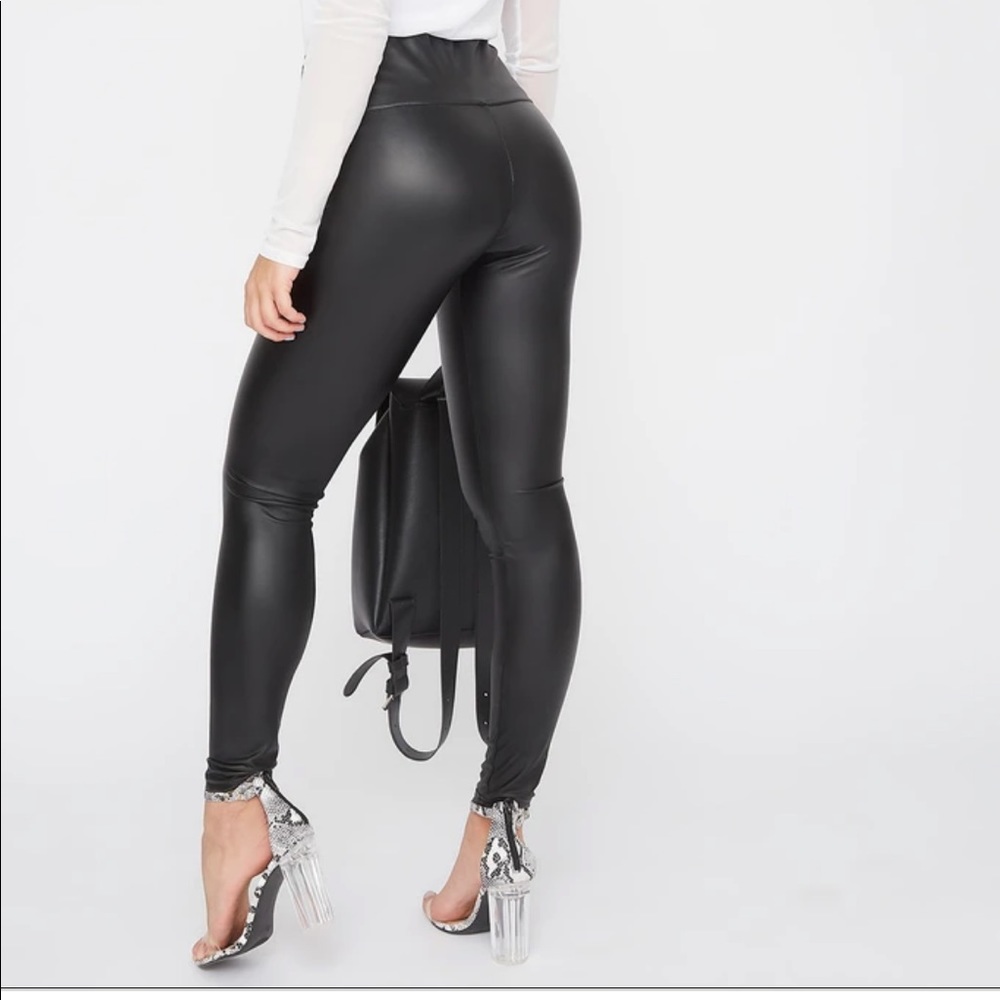 Charlotte Russe fleece lined pleather leggings